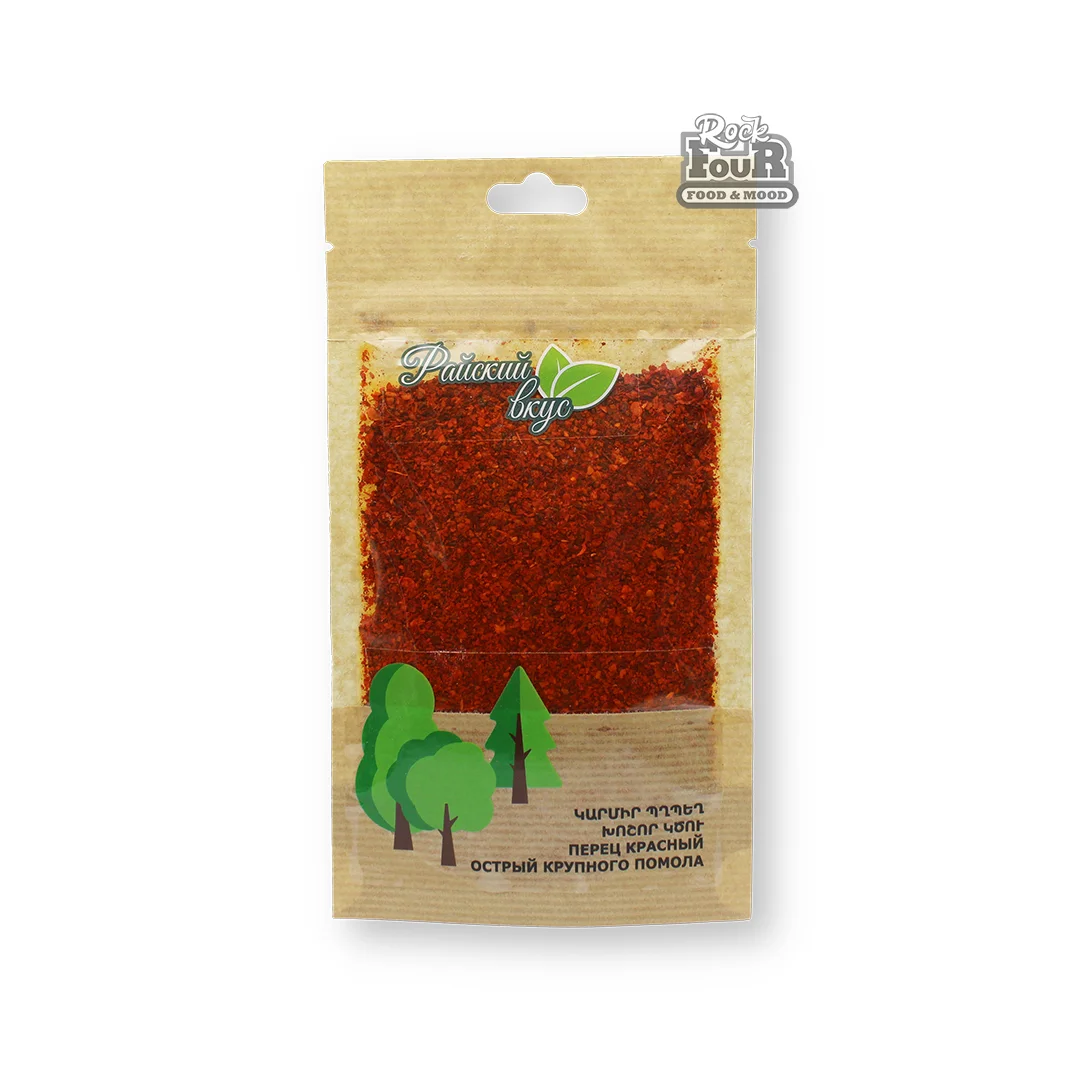 Pepper "Rayski vkus" red, spicy, crushed 50g